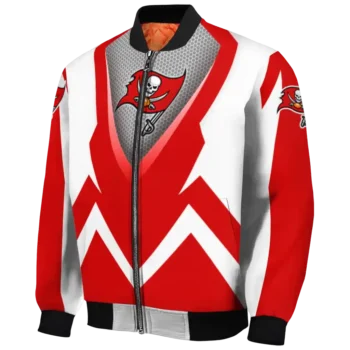 personalized tampa bay buccaneers v stripes red white bomber jacket best selling