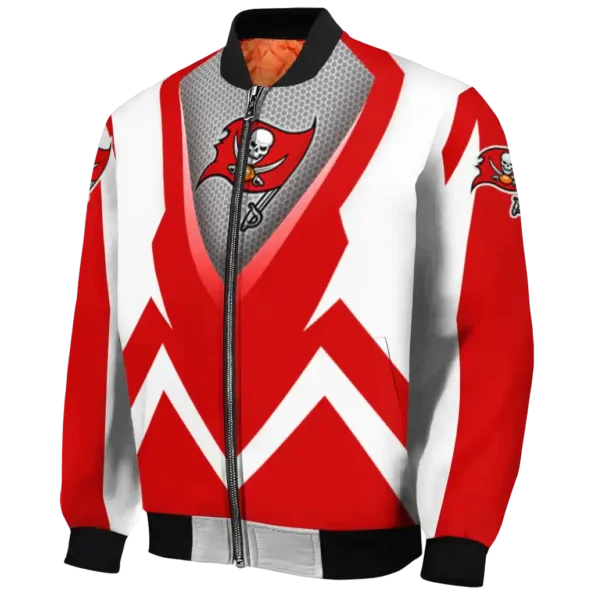 personalized tampa bay buccaneers v stripes red white bomber jacket best selling