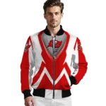 personalized tampa bay buccaneers v stripes red white bomber jacket best selling