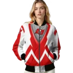personalized tampa bay buccaneers v stripes red white bomber jacket best selling
