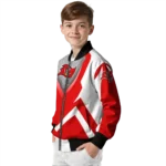 personalized tampa bay buccaneers v stripes red white bomber jacket best selling