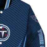 personalized tennessee titans chevron arrow navy varsity jacket best selling