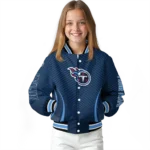 personalized tennessee titans chevron arrow navy varsity jacket best selling