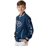 personalized tennessee titans chevron arrow navy varsity jacket best selling