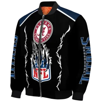 personalized tennessee titans claw blood navy black bomber jacket best selling
