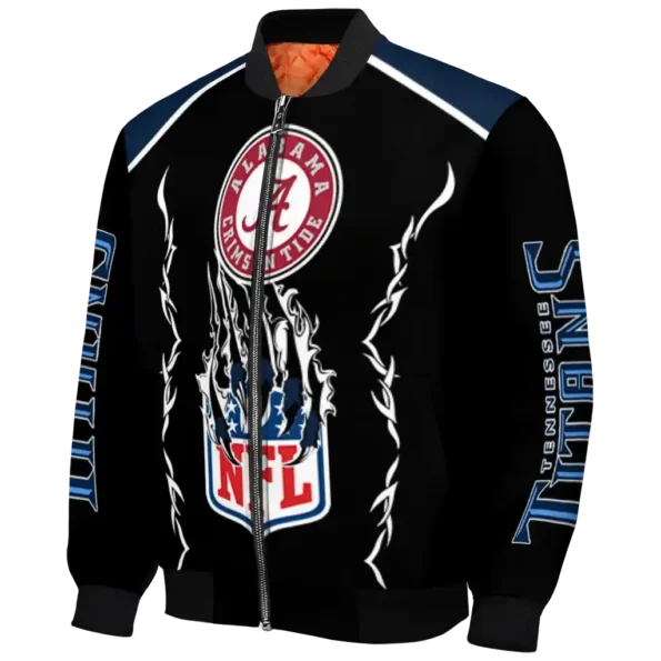 personalized tennessee titans claw blood navy black bomber jacket best selling