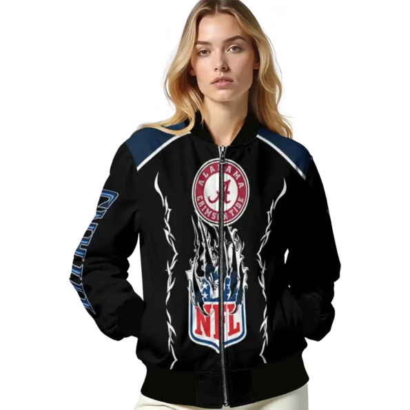 personalized tennessee titans claw blood navy black bomber jacket latest model