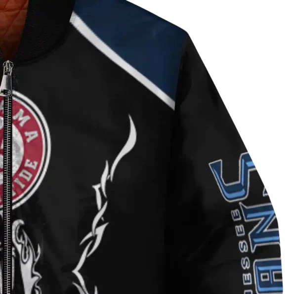 personalized tennessee titans claw blood navy black bomber jacket premium grade