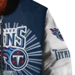 personalized tennessee titans ferris arena navy white bomber jacket best selling