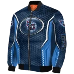 personalized tennessee titans power plate navy bomber jacket best selling