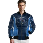 personalized tennessee titans power plate navy bomber jacket best selling