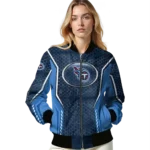 personalized tennessee titans power plate navy bomber jacket best selling