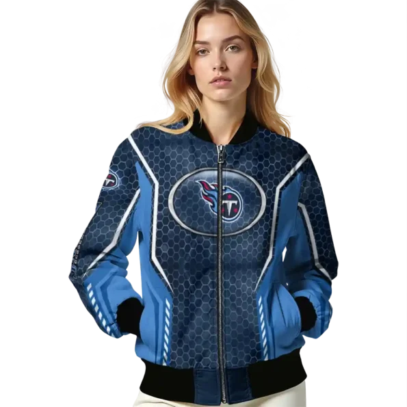 personalized tennessee titans power plate navy bomber jacket latest model