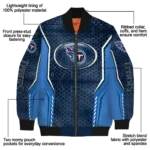 personalized tennessee titans power plate navy bomber jacket best selling
