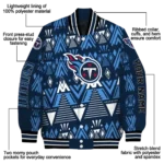 personalized tennessee titans pyramid shapes navy varsity jacket best selling