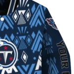 personalized tennessee titans pyramid shapes navy varsity jacket best selling