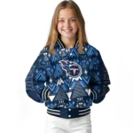 personalized tennessee titans pyramid shapes navy varsity jacket best selling