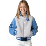 personalized tennessee titans speckled arms navy gray varsity jacket best selling