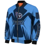 personalized tennessee titans spider mark navy red crocs bomber jacket best selling