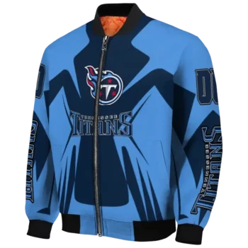 personalized tennessee titans spider mark navy red crocs bomber jacket best selling