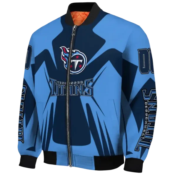 personalized tennessee titans spider mark navy red crocs bomber jacket best selling