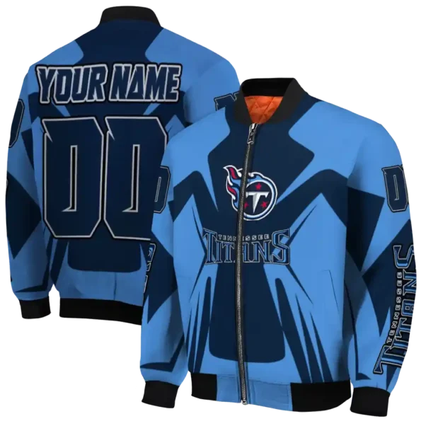 personalized tennessee titans spider mark navy red crocs bomber jacket fashion forward