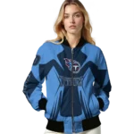 personalized tennessee titans spider mark navy red crocs bomber jacket best selling