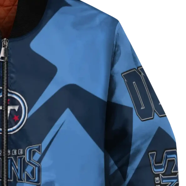 personalized tennessee titans spider mark navy red crocs bomber jacket premium grade