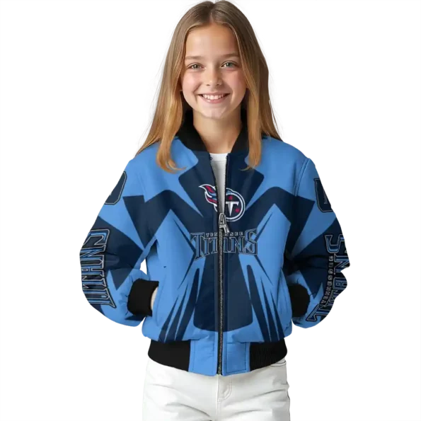 personalized tennessee titans spider mark navy red crocs bomber jacket top rated