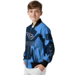 personalized tennessee titans spider mark navy red crocs bomber jacket best selling