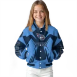 personalized tennessee titans spider mark navy red crocs varsity jacket best selling