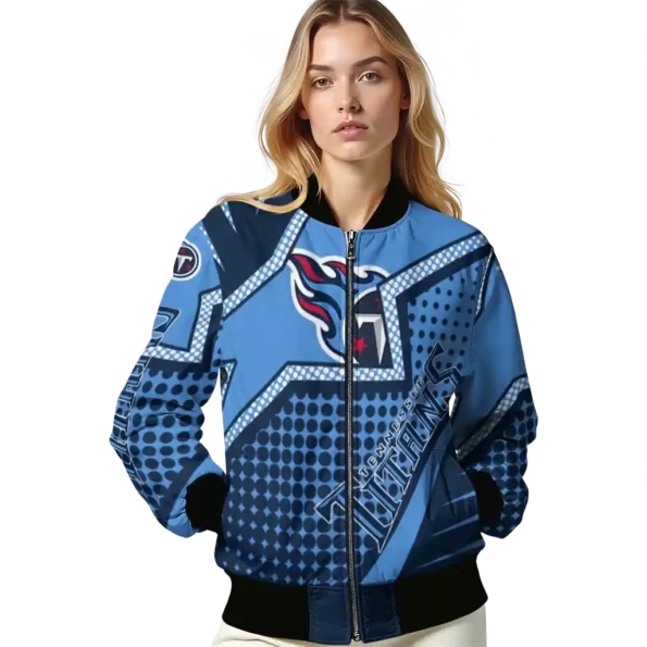 personalized tennessee titans star burst navy bomber jacket latest model