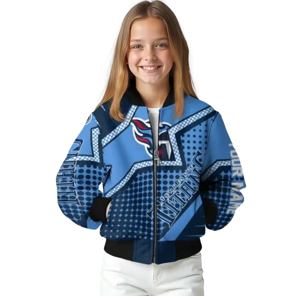 personalized tennessee titans star burst navy bomber jacket top rated