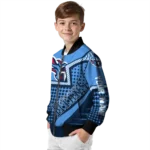 personalized tennessee titans star burst navy bomber jacket best selling