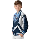 personalized tennessee titans v stripes navy white varsity jacket best selling
