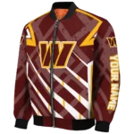 personalized washington commanders chevron angles burgundy bomber jacket best selling