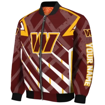 personalized washington commanders chevron angles burgundy bomber jacket best selling