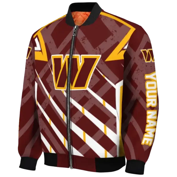 personalized washington commanders chevron angles burgundy bomber jacket best selling