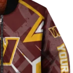personalized washington commanders chevron angles burgundy bomber jacket best selling