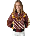 personalized washington commanders chevron angles burgundy bomber jacket best selling