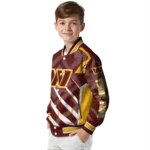 personalized washington commanders chevron angles burgundy varsity jacket best selling