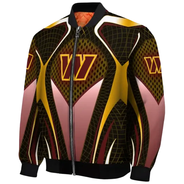 personalized washington commanders mesh chest yellow crocs black bomber jacket best selling