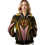 personalized washington commanders mesh chest yellow crocs black bomber jacket best selling