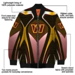 personalized washington commanders mesh chest yellow crocs black bomber jacket best selling