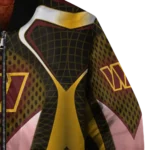 personalized washington commanders mesh chest yellow crocs black bomber jacket best selling