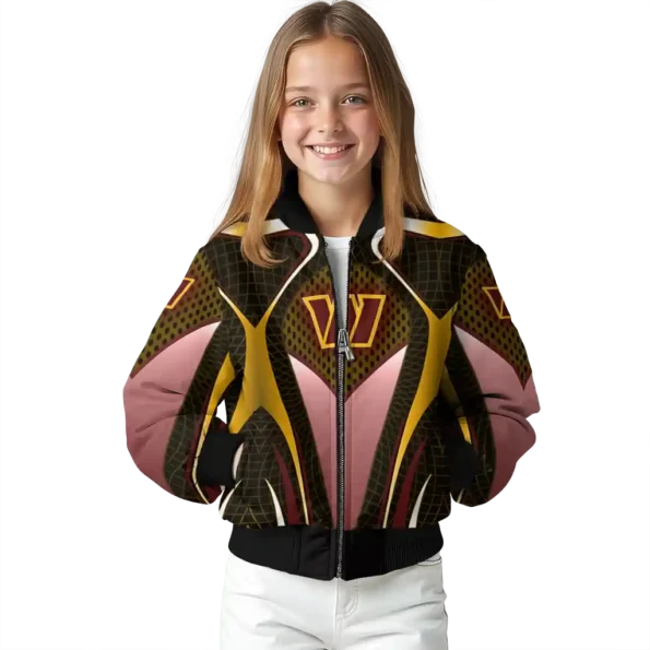 personalized washington commanders mesh chest yellow crocs black bomber jacket top rated