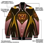personalized washington commanders mesh chest yellow crocs black varsity jacket best selling