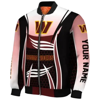 personalized washington commanders mesh effect burgundy black bomber jacket best selling