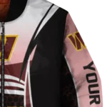 personalized washington commanders mesh effect burgundy black bomber jacket best selling