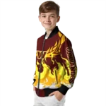 personalized washington commanders winged blaze burgundy white bomber jacket best selling